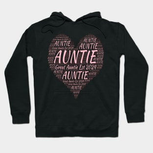 Promoted to Great Auntie Est 2024, Gift for Aunt Hoodie